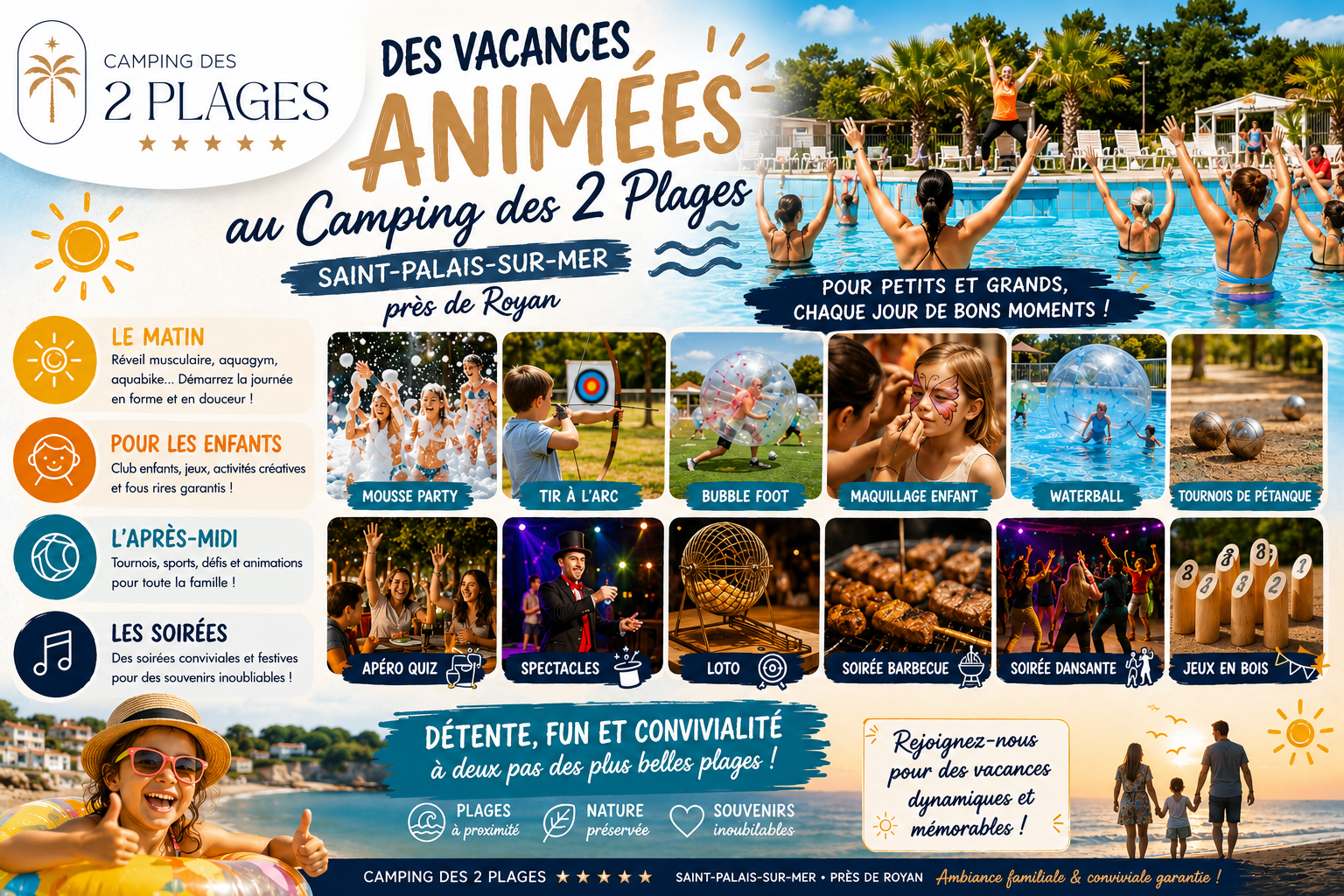 camping avec animation à saint palais sur mer près de royan